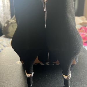 Size 9 remi suede bte coach boots open toed!! Brand new never warn!